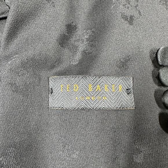 Ted Baker London Jules Flower Print Tux Peak Jacket Black Men's Size 38S NWT - Picture 5 of 10